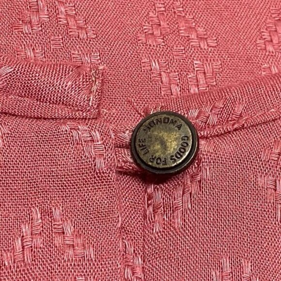 Sonoma Women's Blouse XL Long Sleeve V-Neck Pheasant Style Mauve Ruffle Cuff NWT - Picture 7 of 12